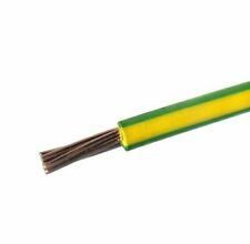 Earth Green Yellow 10mm Single Core Cable Wire Wiring Bonding Earthing