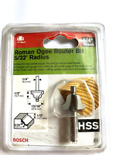 BOSCH Roman Ogee Router Bit 5/32" Radius - 1/4" shank - New Old Stock HSS