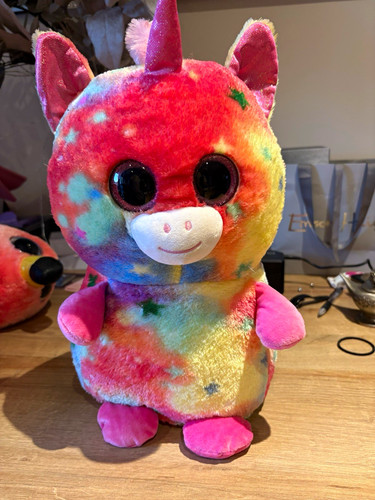 Rainbow tie dye unicorn - unicorn, plush
