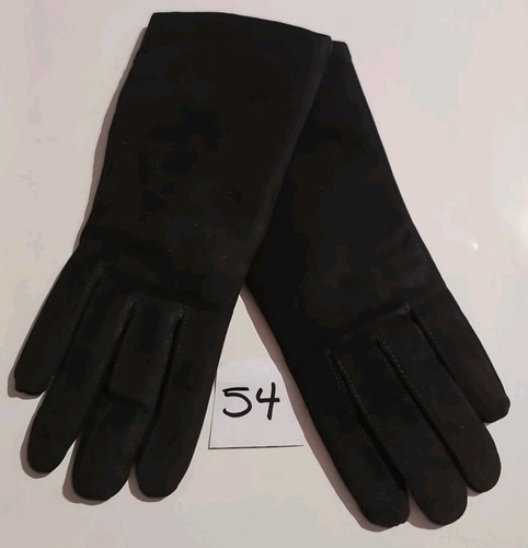Ladies black suede gloves - suede,