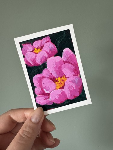 Aceo original signed miniature - signed,