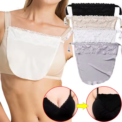 Lady lace clip mock - lace, clip-on