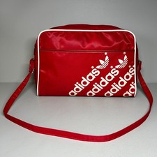 Vintage adidas Sports Bag Red Shoulder Bag Retro Logo Made in Yugoslavia 1980's