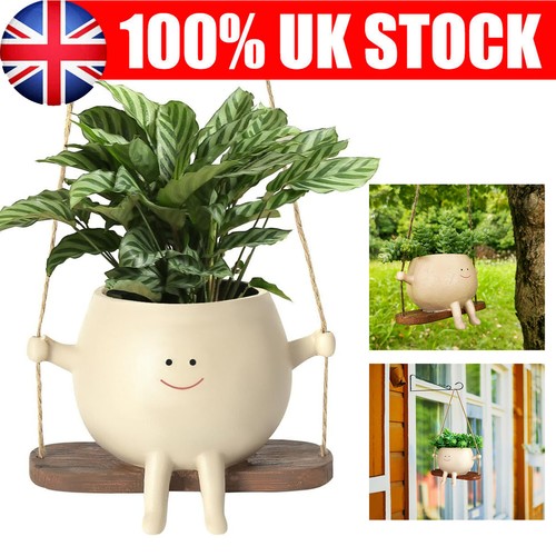 Cute smiley swing face - swing, planter