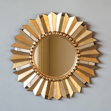 Handmade Gold Round Mirror