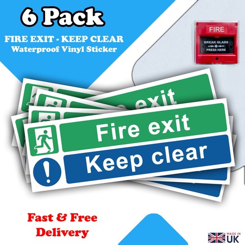 Fire exit keep clear - exit,