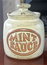 PRESINGOLL POTTERY  MINT SAUCE STORAGE JAR CORNWALL