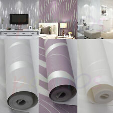 3D Wave Wallpaper Living Room Bedroom Wall Paper Glitter Striped Embossed Decor