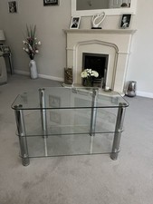 TV corner unit In clear glass