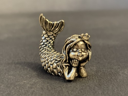 Solid brass mermaid girl - solid,