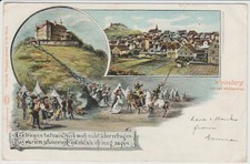 UB Colour image posted 1903, Weinsberg after 1140 Siege, C.Brenner-Schilling