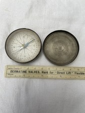 Late 19th/early 20th century brass cased pocket compass with paper face