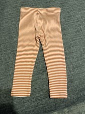 M & S Orange Stripe Leggings