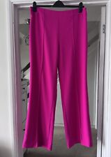 ZARA Pink Fuchsia Flowing High Waist Trousers Size XL Bloggers Fave Trendy