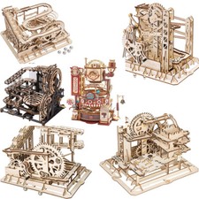 ROKR 3D Wooden Puzzle Marble Night City Track Coaster Building Kits Kids Toys