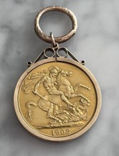 1902  KING EDWARD VII  FULL ST.GEORGE BACK GOLD 2POUND SOVEREIGN  COIN