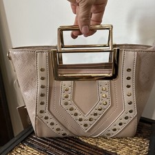 Charlotte Reid London Beige Sudded  Hand Held Or Cross Body Bag