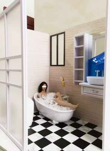 Miniature doll bathroom - 1:6,