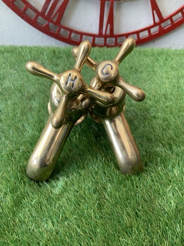 Pair vintage brass bath - vintage,