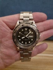 Vtg  Lorus Steel Diver Watch 100m NOS Rare V533-7B20