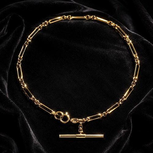 Bar chain bracelet 9ct - t,