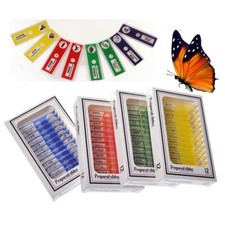 48x Microscope Prepared Slides Insects Plant Animal Specimen Plastic for Kids UK