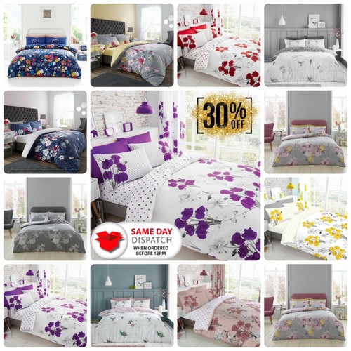 Floral poppy bedding duvet - poppy,