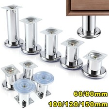 4 xFurniture Feet Metal Chrome