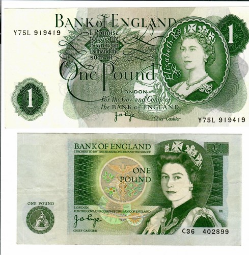 Old and new gb notes - and,