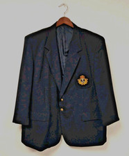 Mens Vintage Jolliman British Royal Navy Badge Navy Blue Blazer Jacket UK 52R