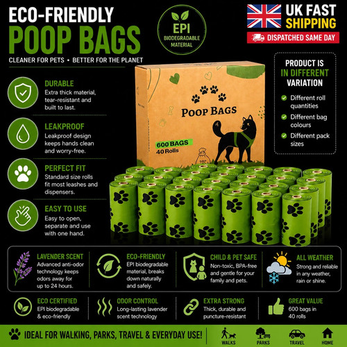 600 dog poop bags - bags, poo