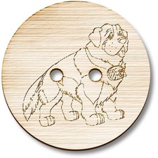 'St Bernard Dog' Wooden