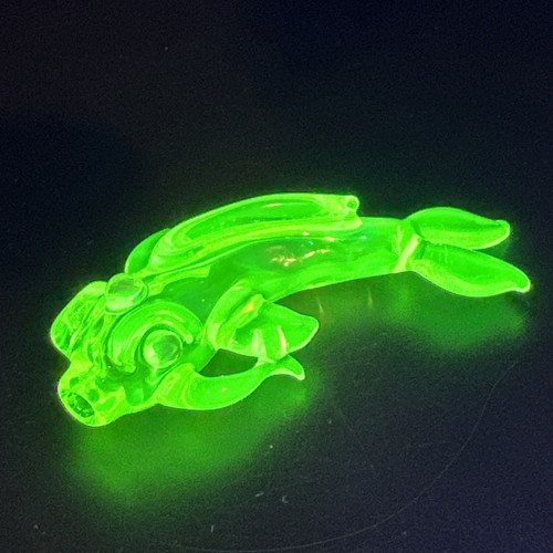 Handblown uranium art glass - uranium,