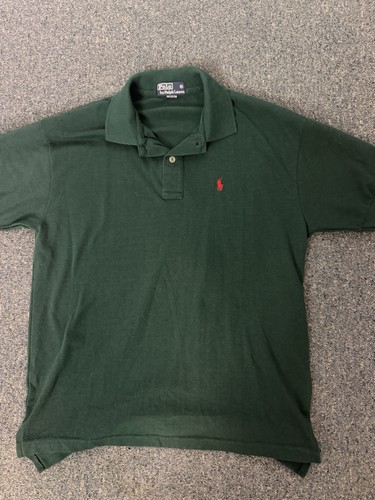 Polo dark green - mens, collared