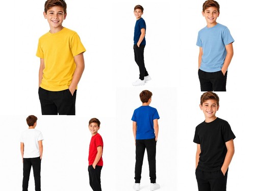 Boys girls plain shirt short - girls, t-shirt