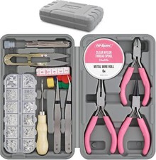 17Pc Jewellery Making Tool Kit for Bracelet, Necklace, Earring 600PC Finding Set