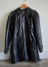 Men's Leather Trench Coat Size