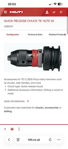 Hilti quick release - hilti, te16
