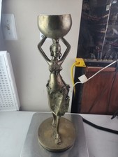Vintage Brass African Woman