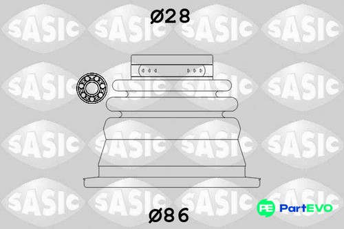 Sasic front left drive shaft - front,