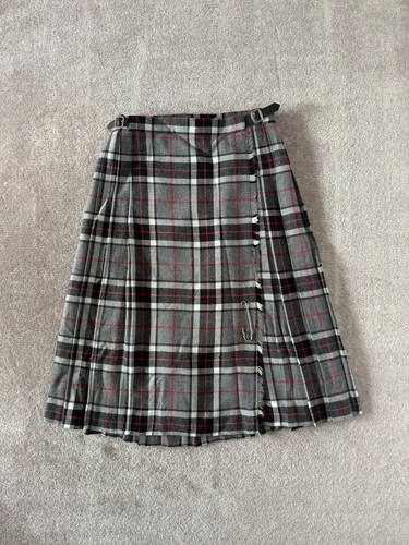 Vtg 60s grey douglas tartan - grey,