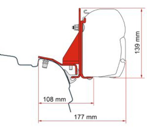 F45 adapter t6 - vw, multirail