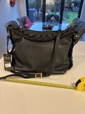 Italian Black Leather Handbag