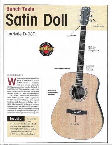 Larrivee 03r acoustic guitar - acoustic,
