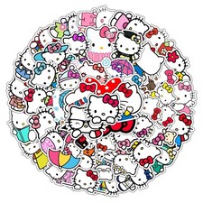 50X Hello Kitty Cute Cartoon Stickers for Car Skateboard Luggage Suitcase UK NEW