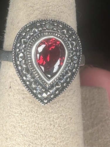 Genuine garnet sterling silver - genuine,