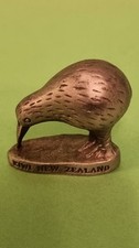 Small Metal Ornament Of New Zealand's  Kiwi Bird 2cm In Size