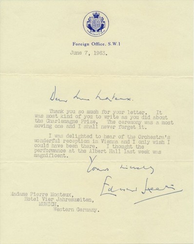 Edward heath typed letter - /,