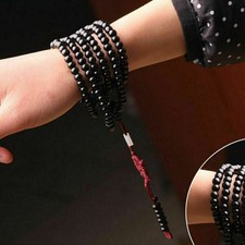 Tibetan Sandalwood Buddhist Buddha 216 Prayer Beads Y9I1 Mala Necklace W3Y4