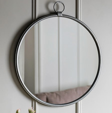 Silver Round Mirror, Large-